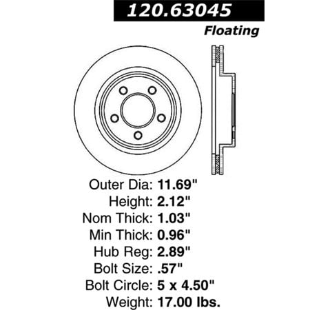Power Slot 126.63045SL Slotted Brake Rotor Power Slot 126.63045SL Slotted Brake Rotor